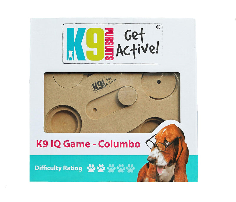 P.J Pet Products K9 IQ Game Columbo, One Size, Columbo, Columbo, Wood Brown, 0.4 kg K9 Pursuits IQ Game Columbo - PawsPlanet Australia