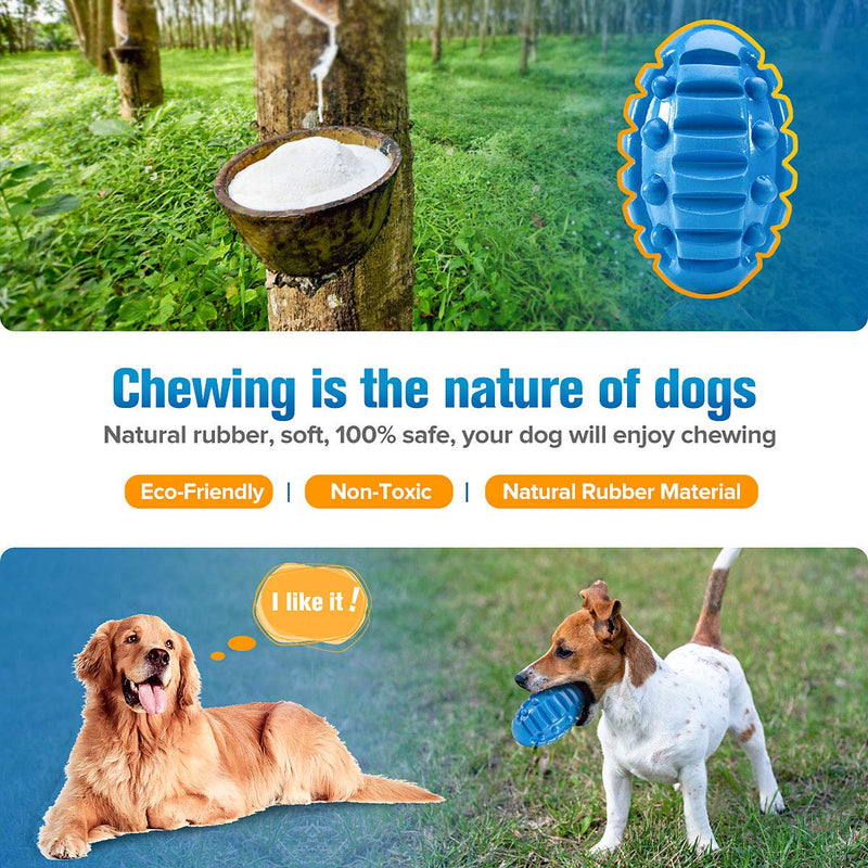 [Australia] - Feeko Squeaky Dog Toys for Aggressive Chewers Large Breed, Almost Indestructible Tough Durable Puppy Teething Chew Toys, Durable Dog Chew Toys Balls for Medium and Large Breed 