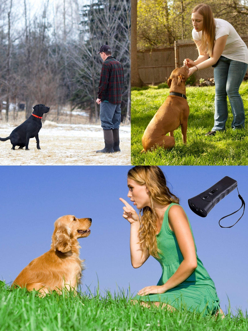 Matty Sonic Barking Control Device Dogs Training Equipment Electronic clicks for Walking and aggresive Behavior Handheld Portable Ultra Sonic Deterrent Outdoor pet Trainer - PawsPlanet Australia