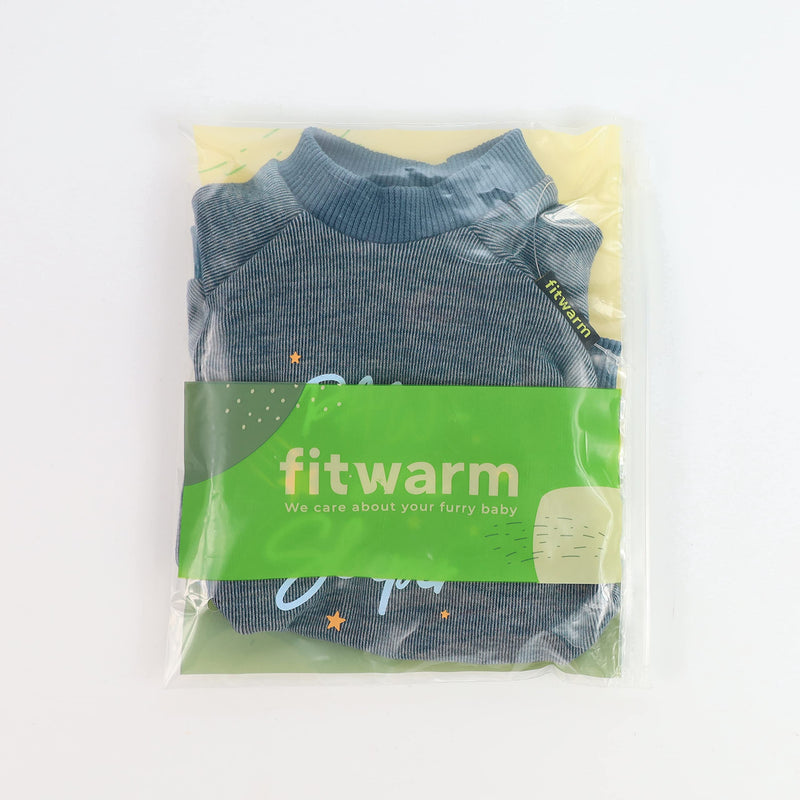 Fitwarm I Love You to The Moon and Back Paw-Some Sleeper Lightweight Velvet Dog Pajamas Thermal Pjs Puppy Clothes Stretchy Doggie Onesie Pet Shirt Cat Jammies X-Small Blue - PawsPlanet Australia