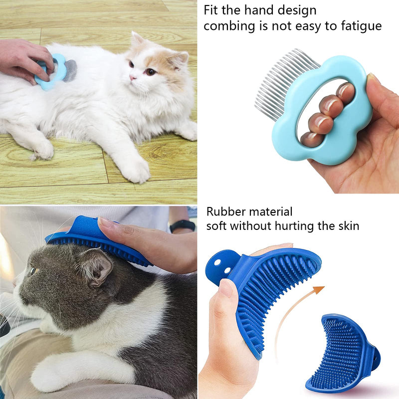 Cat Bathing Bag Cat Shower Net Bag, Breathable, Multifunctional, Adjustable, Bite and Scratch Resistant, with Cat Comb and Fur Brush for Bathing/Nail Trimming/Ear Cleaning - PawsPlanet Australia
