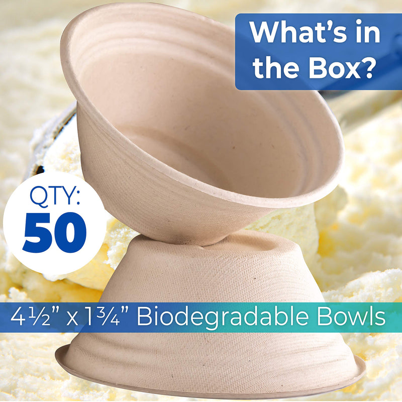 [Australia] - Vet-Grade Biodegradable Disposable Pet Bowls Bulk 8 Oz/1 Cup. Germ-Free, Non-Toxic Food and Water Dishes for Puppies, Small Dogs or Cats. Sturdy, Leakproof and Allergen-Free for Healthy Pets! 50 