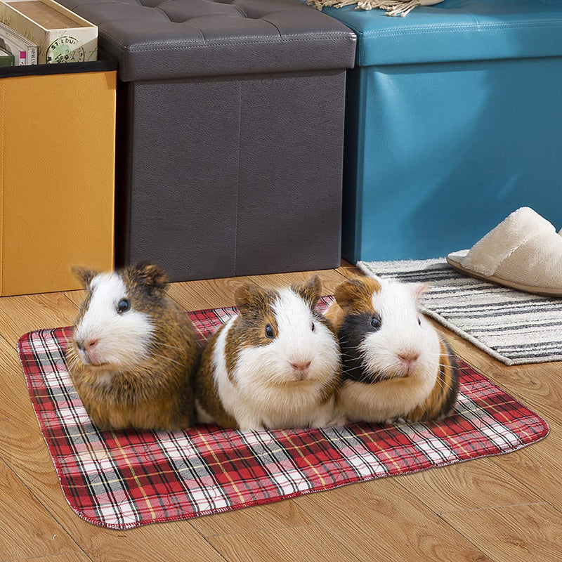 bilkoivn Guinea Pig Bedding Guinea Pig Cage Liners Waterproof Anti Slip WashableReusable Fast Absorbent Pee Pads， for All Small Animals 12" * 12" - PawsPlanet Australia