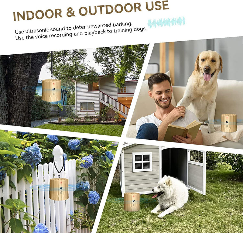 Anti-bark device, ultrasonic dog repeller trainer device, stop bark anti-barking agent with recording playback, safe effective dog barking deterrent outdoor for large medium small dogs - PawsPlanet Australia