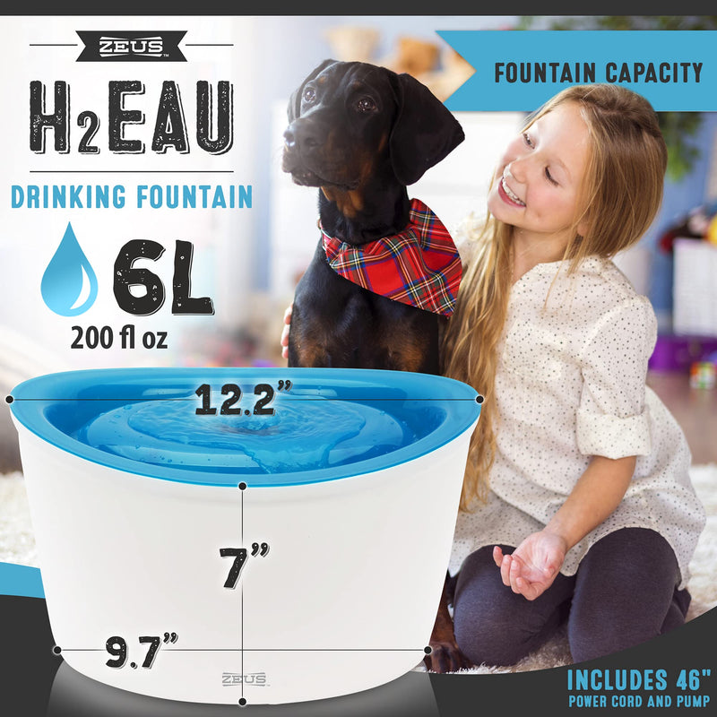 Zeus H2EAU Dog Water Drinking Fountain - PawsPlanet Australia