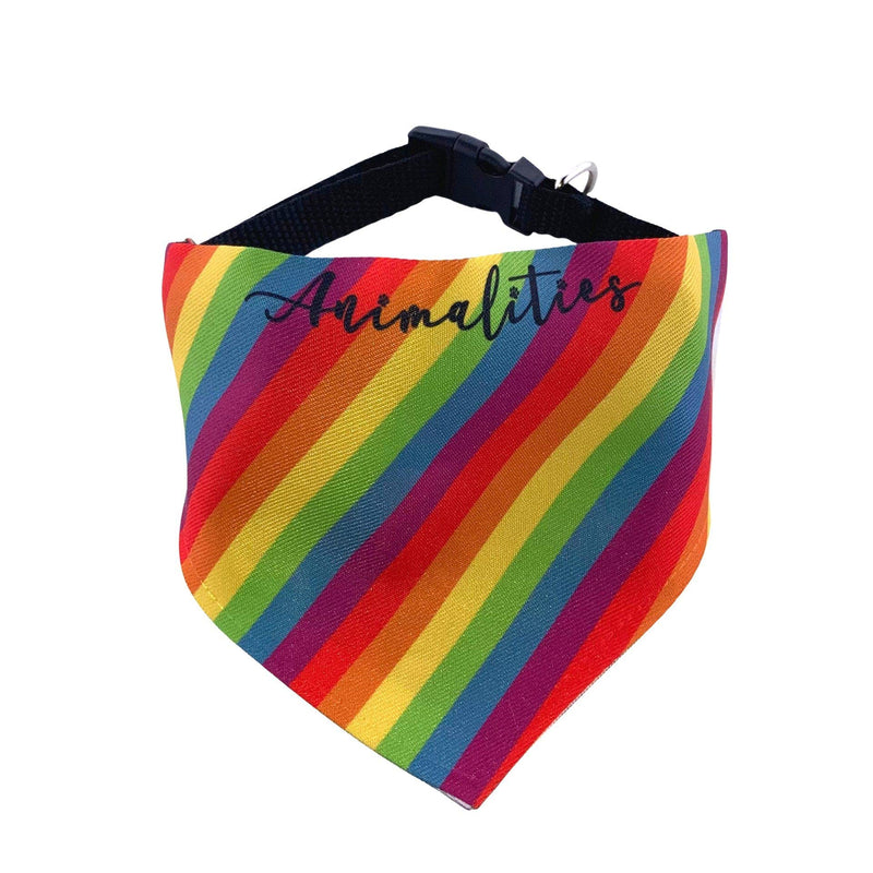 Pride LGBTQ Rainbow Flag Double Sided Slip-On Pet Bandana for Dogs, Cats and Rabbits Pride Flag S - PawsPlanet Australia