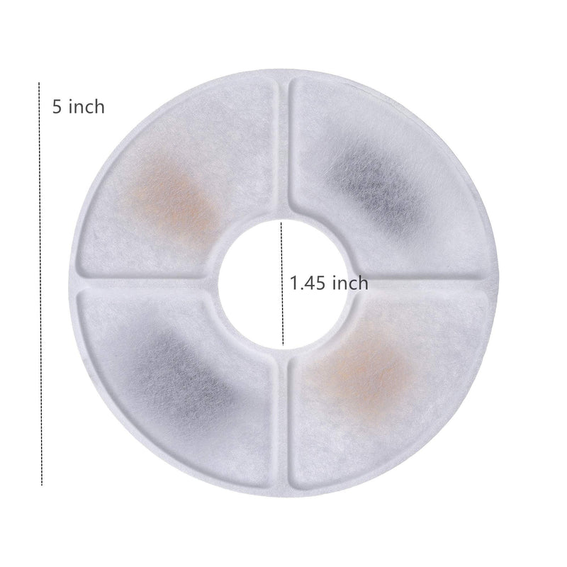 ITidyHome Pet Water Fountain Replacement Filter Premium Cotton Activated Carbon for 81oz/2.4L Automatic Pet Fountain Cat Water Fountain Dog Water Dispenser 8 PACK - PawsPlanet Australia
