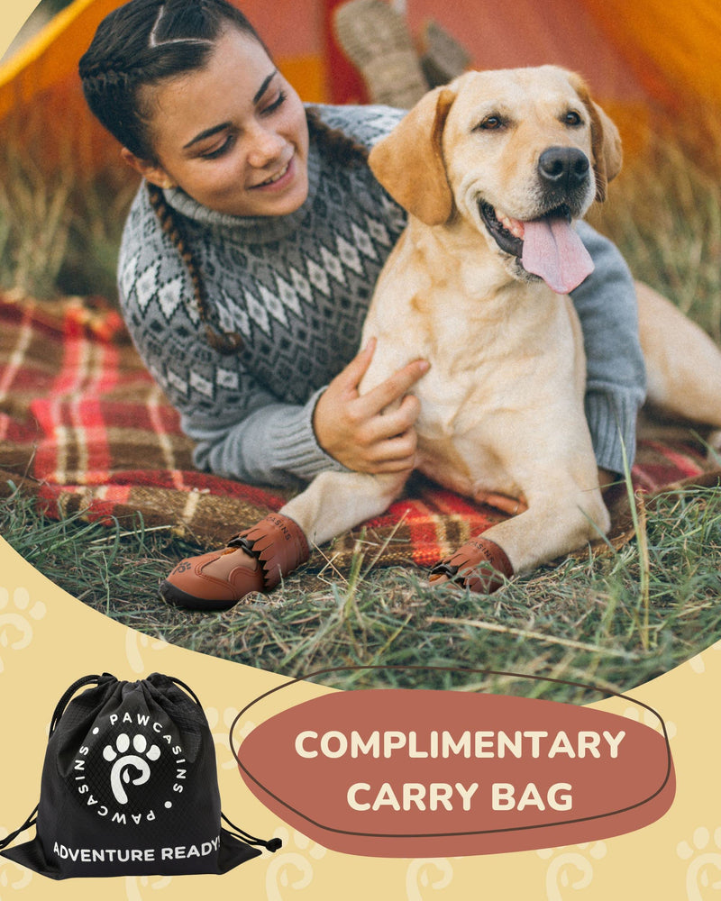 Pawcasins Dog Shoes, Waterproof Dog Booties for Small, Medium, Large Dogs, Dog Rain Boots, Dog Boots & Paw Protectors for Cold Weather, Summer, Winter, Anti-Slip for Hardwood Floors, Size 6 Size 6: 2.6"x3.1" (WxL) - PawsPlanet Australia