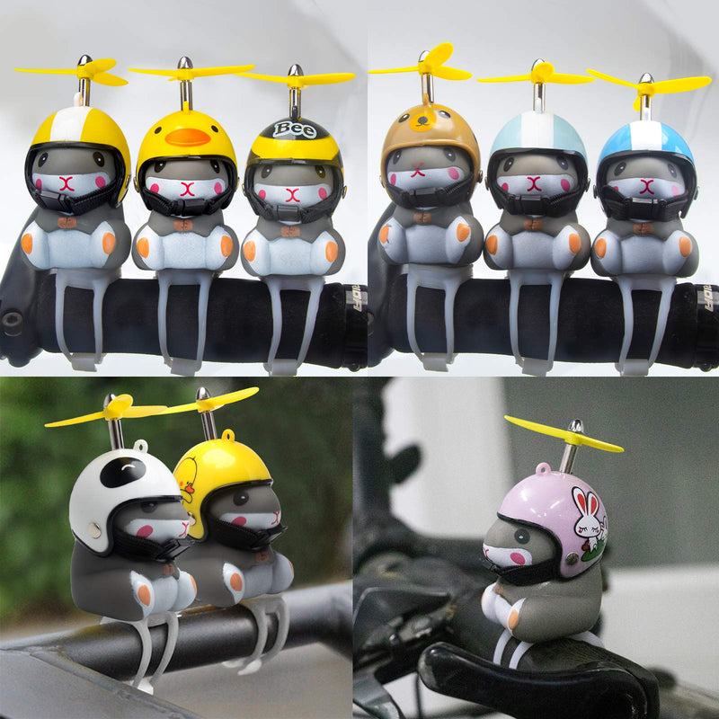 wonuu Duck Bike Bell with Light and Helmet Cute Hamster Bicycle Horn, Dashboard Decoration Hamster Toy Motorcycle Bike Bells Rubber Duck Car Dashboard Decorations (Bee-Hamster) Bee-hamster - PawsPlanet Australia