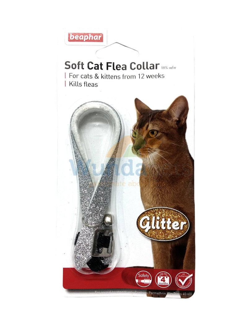 BEAPHAR GLITTER CAT KITTEN FLEA TREATMENT COLLAR WITH BELL 3 PACK UP TO 1 YEARS PROTECTION - PawsPlanet Australia