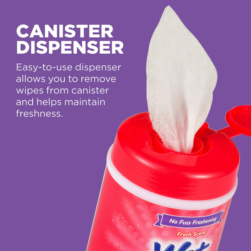 [Australia] - Wet Ones for Pets Freshening Multipurpose Wipes for Cats with Aloe Vera | Easy to Use Cat Cleaning Wipes, Freshening Cat Grooming Wipes for Pet Grooming in Fresh Scent | 50 ct Cannister Cat Wipes 50 Count 
