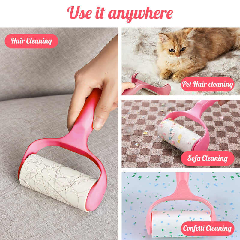 Sophisticate animal hair remover lint roller for animal hair with 2 replacement rolls (10 cm) lint roller for removing lint and animal hair from clothing, hair, cat hair, dog hair - 60 sheets/rolls - PawsPlanet Australia