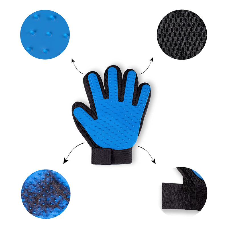 Grooming glove blue - PawsPlanet Australia