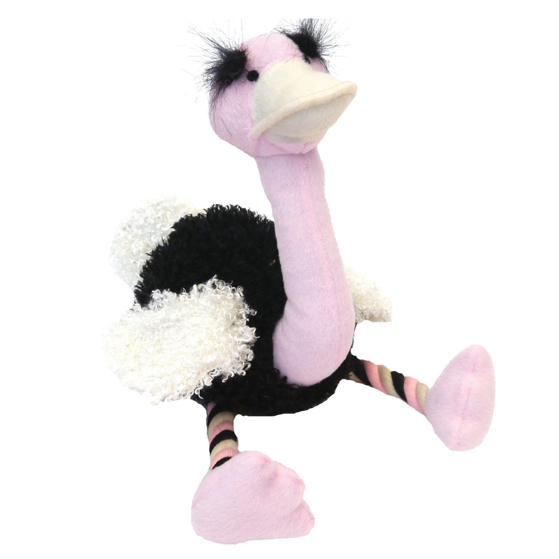 Rosewood Olga Ostrich Dog Toy & Chubleez Quackers, Grey + Chubleez Quackers, Grey - PawsPlanet Australia