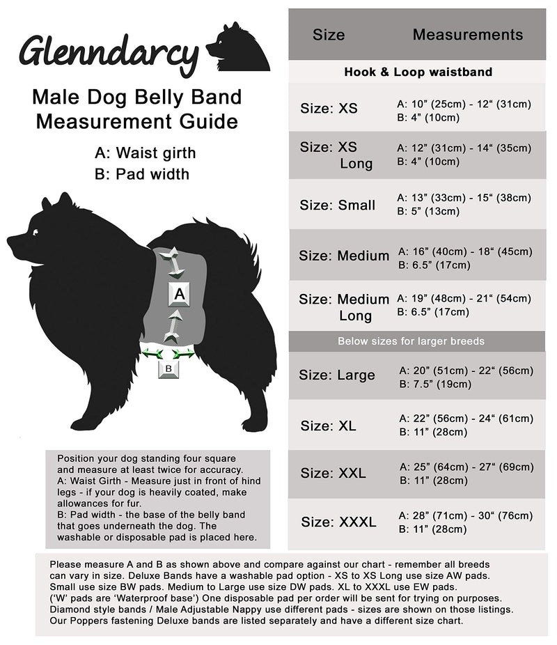 Glenndarcy Male Dog Belly Band - Urine Incontinence - Royal Stewart Medium Long Band only - PawsPlanet Australia