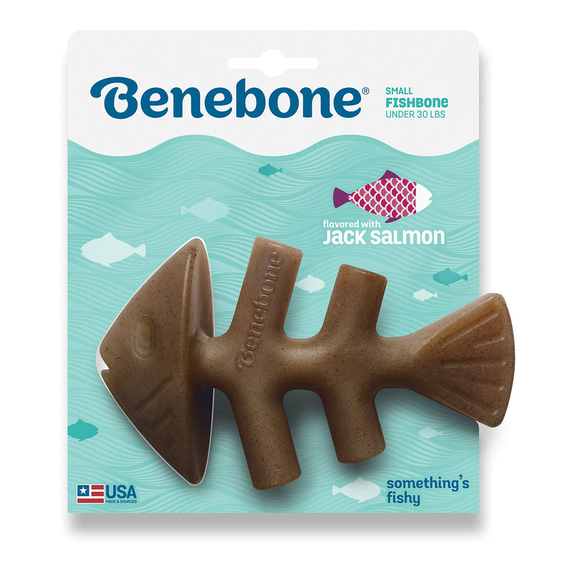 Benebone Fishbone Dog Chew Toy for Aggressive Chewers, Made in USA Small REAL Fish - PawsPlanet Australia