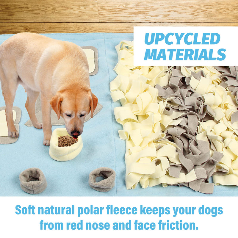 STELLAIRE CHERN Snuffle Mat for Small Large Dogs Nosework Feeding Mat Easy to Fill and Machine Washable Training Mats Pet Activity/Toy/Play Mat, Great for Stress Release 23.6x39.4 Inch (Pack of 1) Blue - PawsPlanet Australia