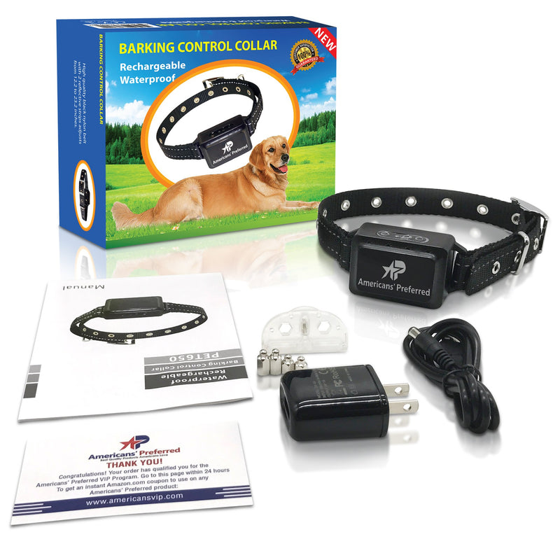 [Australia] - Americans' Preferred Rechargeable and Waterproof Dog Bark Control Collar – Best for Naturally Stopping Excessive Barking – Durable Nylon Belt and Advanced Voice Recognition Technology 