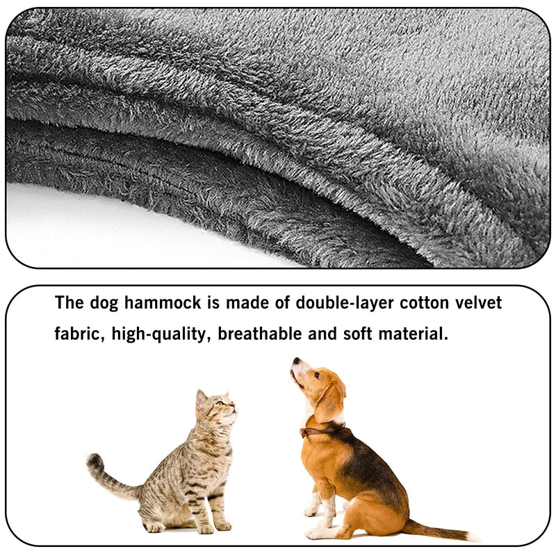 BEAUTIYAND Dog Hammock Helper for Nail Trimming, Pet Grooming Hammock Harness for Cats & Dogs, Restraint Bag with 2 S Hooks, 2 in 1 Dog Towel Drying(L) (Large) - PawsPlanet Australia