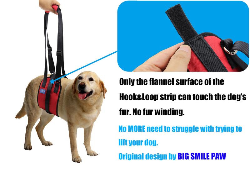 [Australia] - BIG SMILE PAW Dog Lift Support Harness,Height Adjustable Handle;Dog Mobility Harness with Handle 