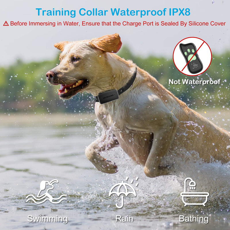 Dr.Trainer T1sPro Dog Training Collar - APP Custom Setting, Rechargeable Dog Shock Collar with Sound, Shock (0-99) and Vibration Modes, Waterproof Shock Collars for Dogs with Remote, 2300ft Long Range - PawsPlanet Australia