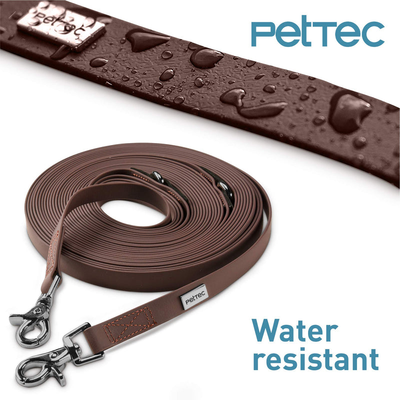 PetTec 10m towing leash/training leash for dogs made of Trioflex (similar to Biothane), water-repellent, robust long dog leash/dog leash, adjustable towing leash, long puppy leash, dog accessories - PawsPlanet Australia