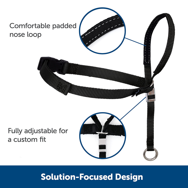 PetSafe Easy Walk Headcollar, No-pull Dog Walking Lead, Adjustable Fit, Comfortable, Small-Black Black - PawsPlanet Australia