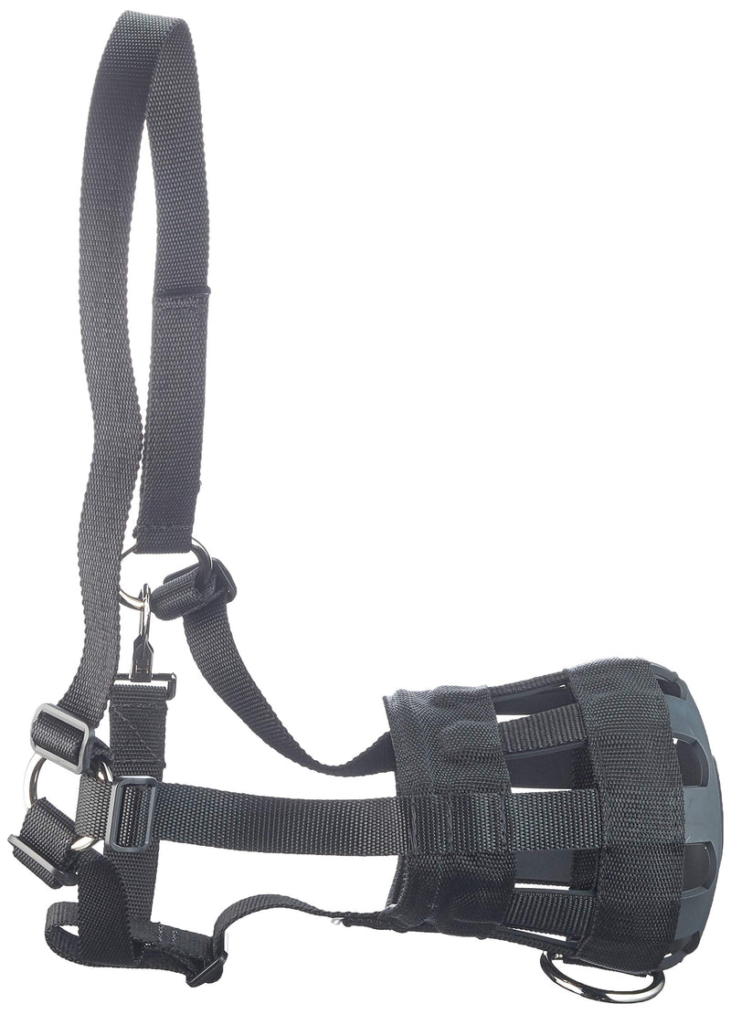 Equivet Muzzle for Horses, Small Black Pony - PawsPlanet Australia