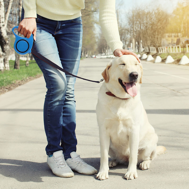 Retoo roll-up dog leash 3 m for small and large dogs, flexible band for right-hand walks, dog leash, comfortable handle, belt leash, robust pull-out leash for walking, roll-up leash, high-quality leash - PawsPlanet Australia