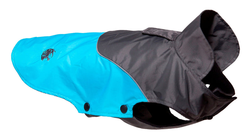 [Australia] - touchdog Subzero-Storm Waterproof 3M Reflective Dog Coat w/Blackshark Technology Sky Blue, Black Large 