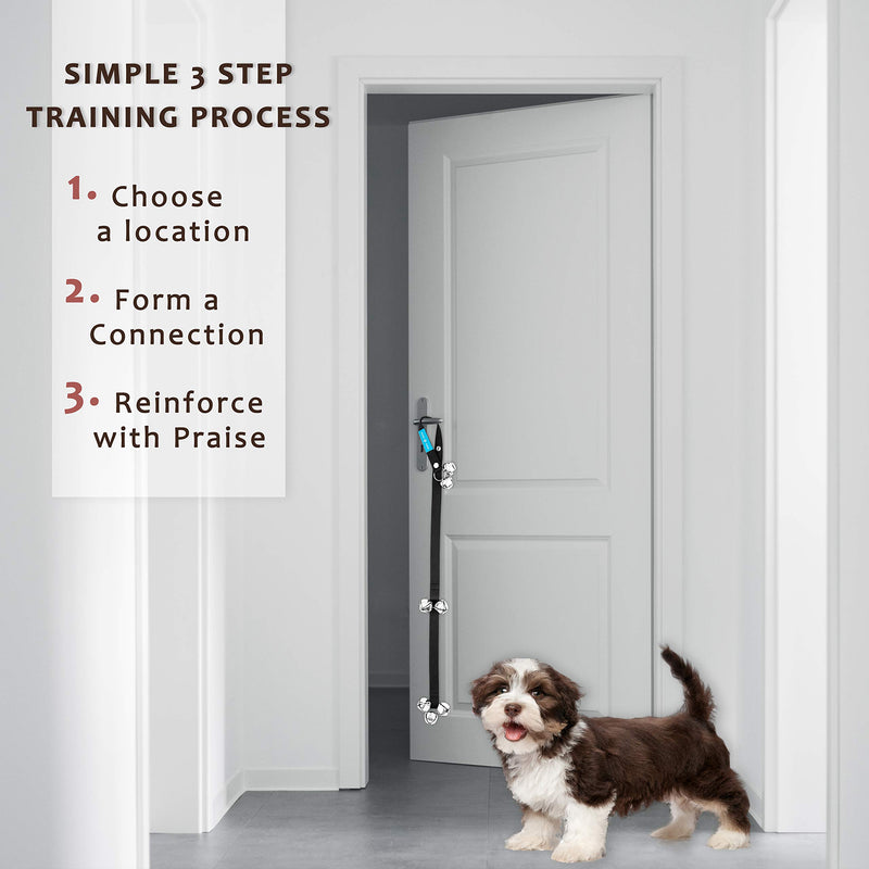 Dog Doorbells Training Potty Dog Bells Adjustable Door Bell Dog Bells for Potty Training Your Puppy The Easy Way Premium Quality 7 Extra Large Loud DoorBells Plus Whistle 1 Doorbell + Whistle - PawsPlanet Australia