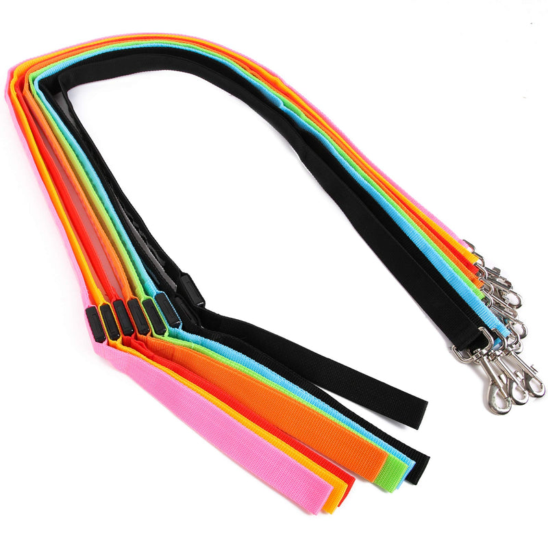 [Australia] - PROLOSO 8 Pcs LED Dog Leash Glow in The Dark Pet Accessories Night Walking Safety Lead 