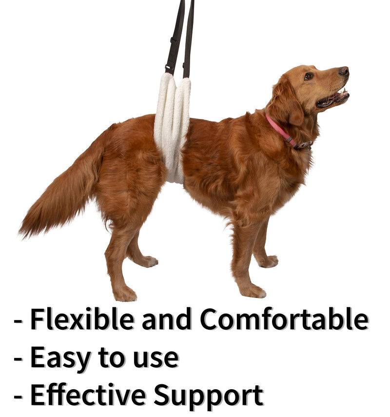 [Australia] - Labra Plush Soft Veterinarian Approved Dog Canine K9 Sling Assist with Adjustable Length Hand Straps Support Harness Joint Injuries Arthritis ACL Rehabilitation Rehab L/XL 