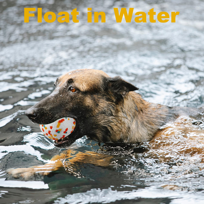 JEROCK Dog Balls, Indestructible Dog Toy Ball for Aggressive Chewers, Durable High Elasticity Interactive Ball for Training Dog Catch and Fetch, Light Weight & Floats in Water 2.5 inches - PawsPlanet Australia