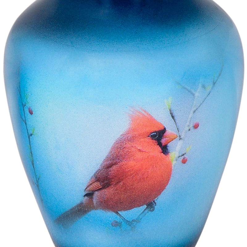 Small Keepsake Cremation Urn with Velvet Case | Choose From Unique Colors | lovely Sharing Mini Metal Token For Human Ashes or Pet. (Keepsake, Cardinal) - PawsPlanet Australia