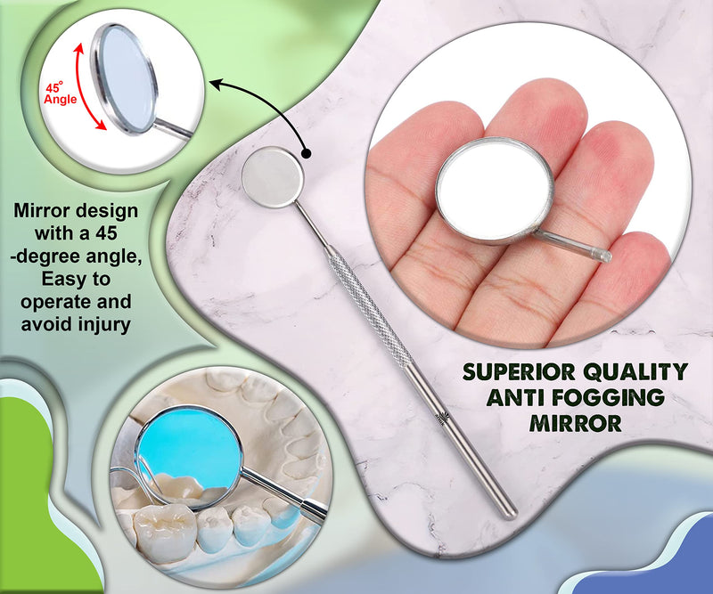 ARSUK - Dental Mirror with Handle - Dental Inspection Mirror - Dental Instruments - Stainless Steel - Dental Mirror Tool - Dental Mirror for Teeth Cleaning - Inspection Mirror Handle Dental Mirror - PawsPlanet Australia