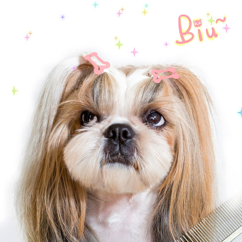 40 Pieces Hair Clips for Dogs Cute 1 Inch Puppy Dog Barrettes Small Bone Snap Hair Clips Multicolor Hair Barrettes for Dog Cat Pet Grooming Bows Hair Accessories - PawsPlanet Australia