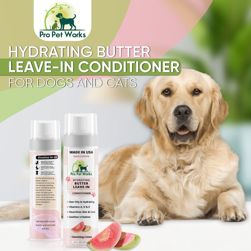 Pro Pet Works Cocoa Butter Leave-in Conditioner for Dogs & Cats-Pet Lotion Hot Spot Cream-Natural Skin & Coat Shampoo Moisturizer for Allergies & Red Dry Itchy Skin & Paws-Soothes Cuts/Abrasions - PawsPlanet Australia