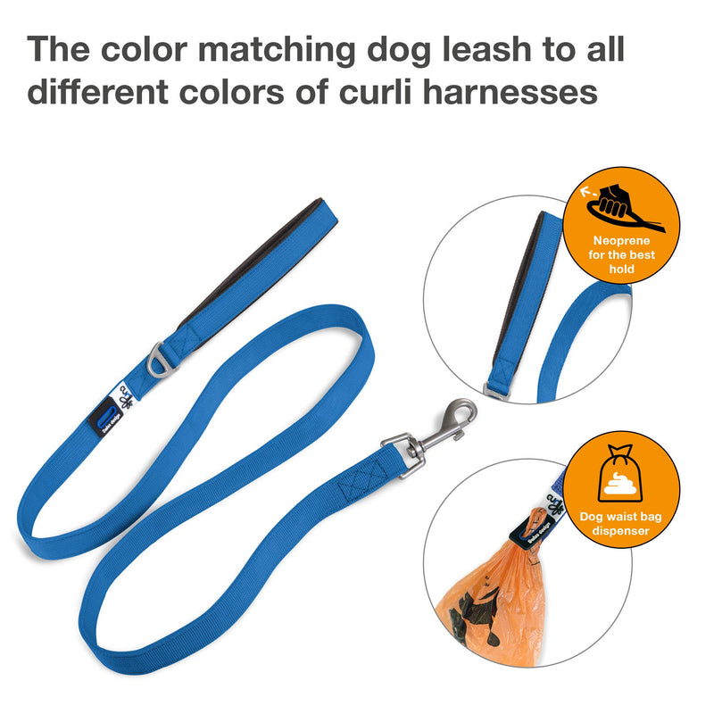 Curli Basic Leash Blue M - PawsPlanet Australia