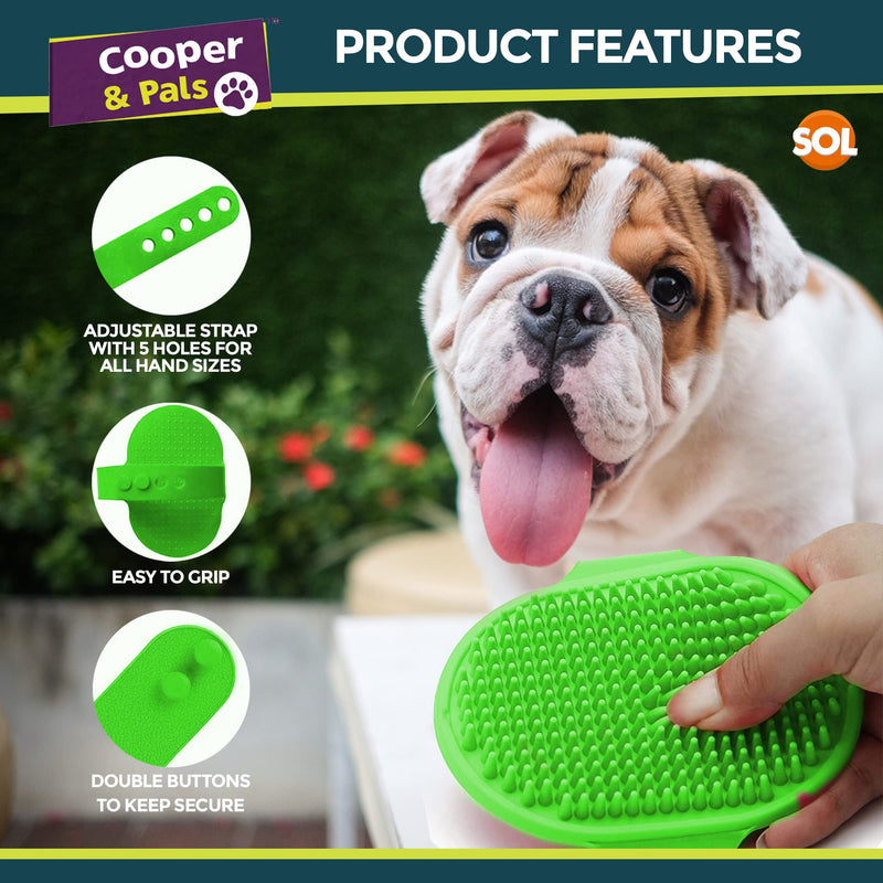 2pk Pet & Dog Brushes for Grooming | Soft Silicone Dog Bath Brush | Dog Grooming Brush | Pet Grooming Brush Bath | Dog Shampoo Brush | Pet Grooming Bath Brush | Pet Brush | Dog Shower Brush, Dog Brush - PawsPlanet Australia