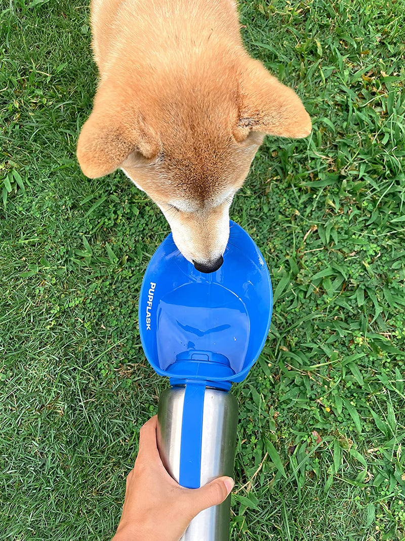 Tuff Pupper pupflask portable water bottle | 27 or 40 oz stainless steel | Convenient dog travel water bottle keeps pup hydrated Portable Dog Water Bowl and Travel Water Bottle for Dogs 27 Ounce Nebulas Blue - PawsPlanet Australia