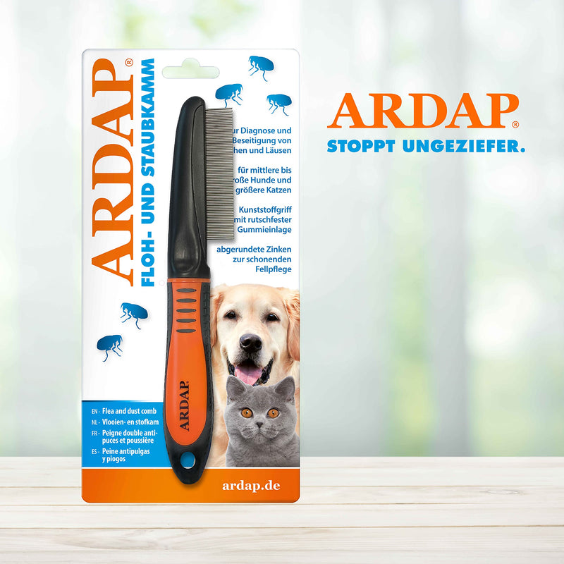 ARDAP flea comb and dust comb for dogs and cats Effective against fleas and lice Professional and gentle grooming - PawsPlanet Australia