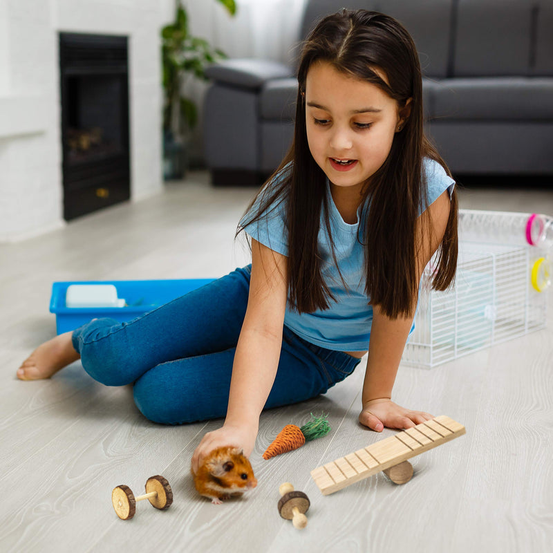 Pet Mania - 14 Piece Hamster and Bird Chew Toy Set - 100% Natural Wood - PawsPlanet Australia