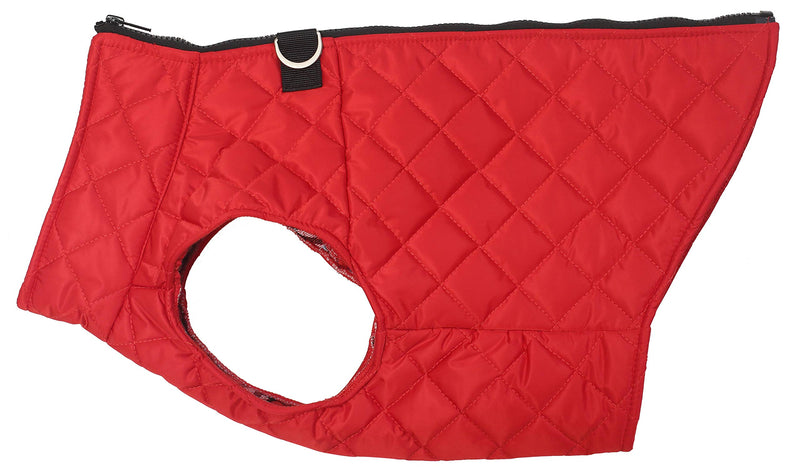 Geyecete Winter Warm Dog Coat - Dog Coat Waterproof Jacket Warm Padded Puffer Vest D-Ring Dog Jacket Coat For Small Medium Large Dog -Red-XS - PawsPlanet Australia