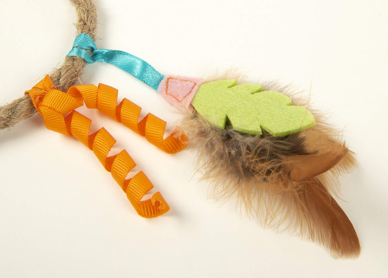 SmartyKat Mouse Mates Dream Dangler Jute and Feather Cat Toy - PawsPlanet Australia