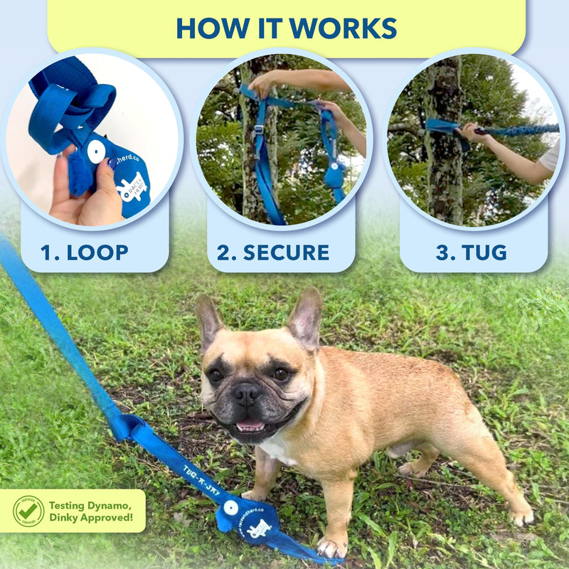 Race&Herd Tug-A-Jay - Dog Bungee Tug Toy, Tug of War Dog Toy Tree Tugger, Tether Tug of War | Adjustable 124" Rope Dog Toys, Dog Boredom Buster Toys | Squeaky Dog Toys & Crinkle Dog Toy Interactive Exercise Play Rope Cord, Tether Tug - PawsPlanet Australia