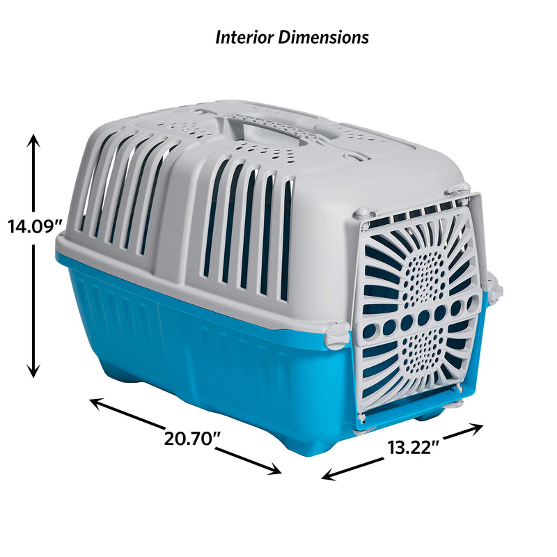 Midwest Spree Travel Carrier | Hard-Sided Pet Carriers Ideal for Extra-Small Dogs, Cats & Other Small Animals 22-Inch XS Dog Breeds Blue - PawsPlanet Australia