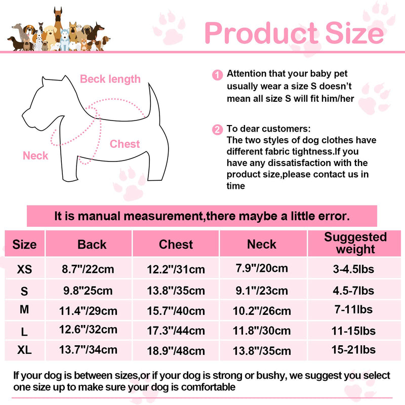 4 Pieces Puppy Dog Pajamas Pet Dog Soft Cute Clothes Dog Jumpsuit Breathable Puppy Bodysuits for Pet Dog Cat, 4 Styles Mermaid, Elephant, Paw Print, Giraffe Medium - PawsPlanet Australia