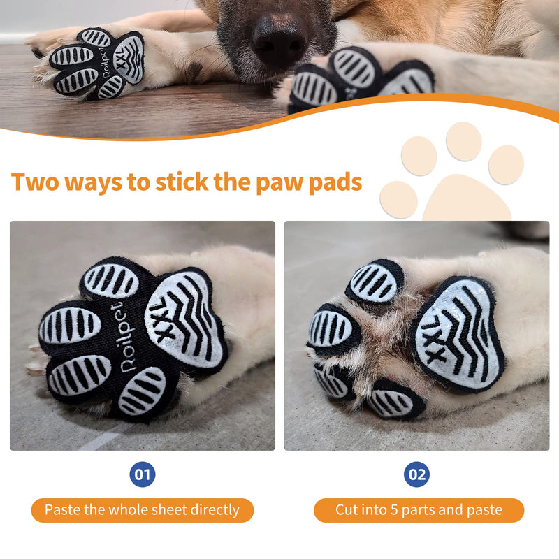 Roilpet Dog Slip Stopper Pads- Provide Your Dogs with Anti-Slip Traction from Slipping on Slippery Floors, Especially for Senior Dog for Indoors Wear 12 sets 48 pads S (1-5/8"x1-3/8", 4-10 lbs) - PawsPlanet Australia