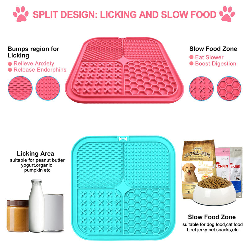 ACODIC Licking Pad for Dogs,Dog Lick Pad,Dog Peanut Butter Lick Pad,Lick Pad for Dogs Anxiety Relief,Pet Slow Feeder Mat with Suction Cups Perfect for Bathing,Grooming,Training - PawsPlanet Australia